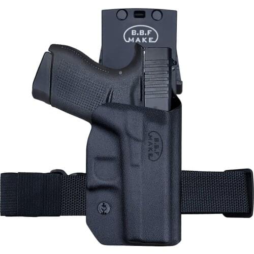 OWB Kydex Holster Custom Fit: Glock 43 / Glock 43X (Gen 3 4 5) Pistol - Outside Waistband Carry 1.5-2 Inch Belt Clip