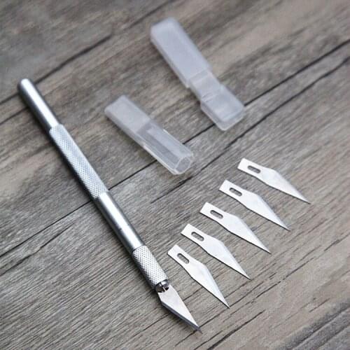 DIY leather tools Cutting knife handwork tool leather sculpture knife with 5 blades good quality