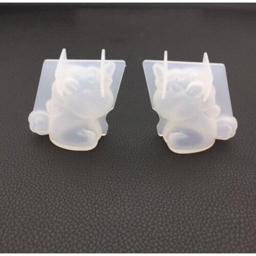 Diy crystal epoxy stereo 3D mirror unicorn silicone mold aromatherapy plaster handmade ornaments