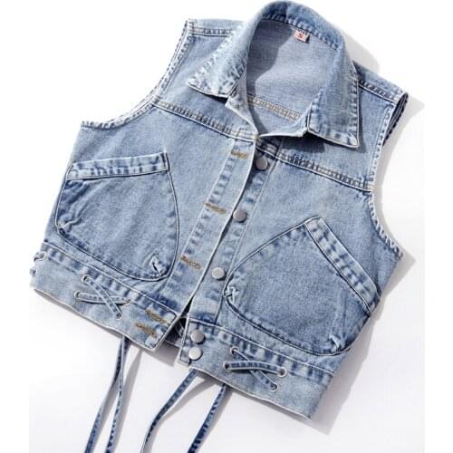 Женские джинсовые жилеты Separqi China At AliExpress