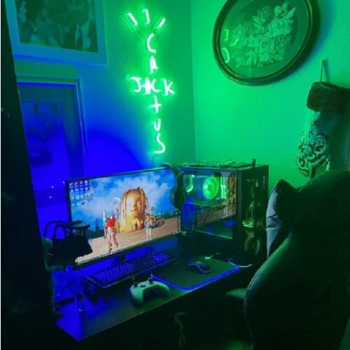 Led Aesthetic Cactus Jack Flex Light Sign For Home Room Wall Decor Kawaii Anime Cute Bedroom Decoration Mural Outdoor Light