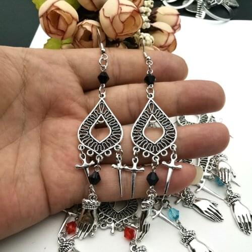 Of Victorian Mini Hand Earrings Black, Red, Blue, Pink Witchcraft Gothic Earrings Alternative Mysterious Female Gift Jewelry