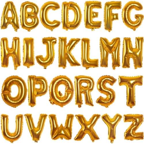 16 inch letter balloon golden letter free combination bride to be balloon birthday party wedding graduation decoration balloon