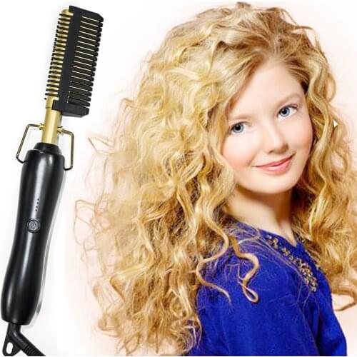 Hair Straightener Curler Comb Curling Flat Iron Household Electric Environmentally Titanium Alloy Fast Heating Hair Style Tool