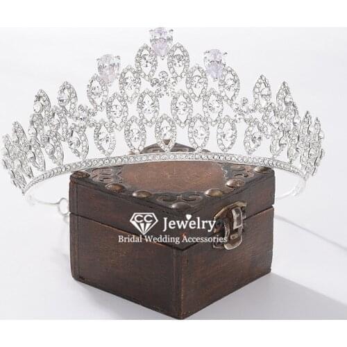 CC Crown Tiara Hairband Headband Hair Jewelry Wedding Accessories for Women Headwear High Quality Baroque Style Party HG1185
