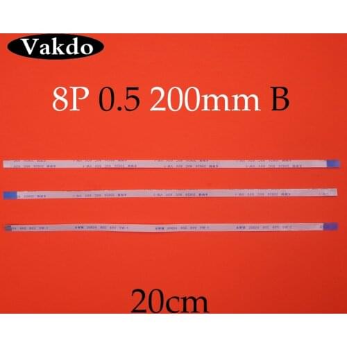 1pc Type B New FFC FPC Flexible Cable for ASUS A55V K55V Touchpad flex cable Length 20cm 8 Pin 0.5mm pitch forward 200mm