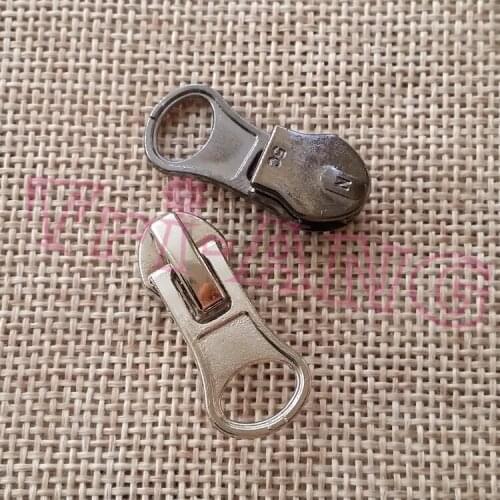 20pcs/lot, Common Quality 5# Metal Zipper Sliders w/Unchangeable Pulls for Nylon Zippers Only Accessories