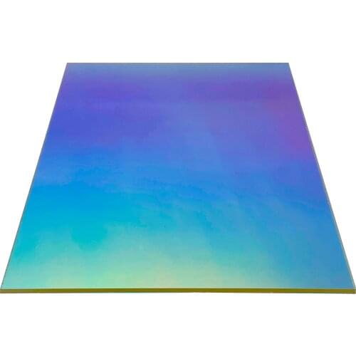 Acrylic (PMMA) Iridescent/Radiant Sheet (Two Sides Rainbow Like), 3.0mm Thickness (3/25"), 2 Colours/7 Sizes Available