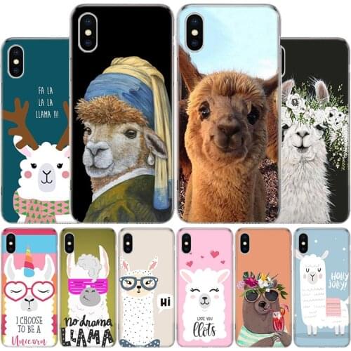 Lama Llama Alpacas Cover Phone Case For Apple iphone 11 12 Pro XR X XS Max 7 8 6 6S Plus + 7G 6G 5 SE 2020 Coque Popular
