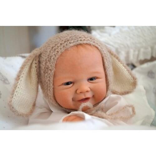 DIY Blank Reborn Baby Doll Kit Smile 20 inch Vivienne Unpainted Unfinished Doll Parts Baby Unfinished Vinyl Kit