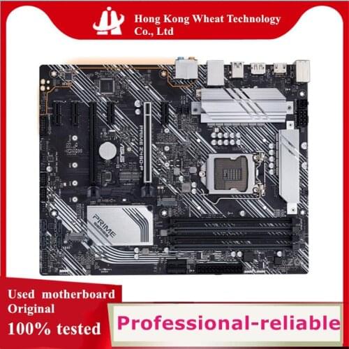 For ASUS PRIME Z490-P Motherboard Socket LGA 1200 M.2 nvme ssd For Intel Z490 Used Original Desktop Mainboard