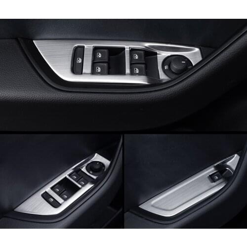 For Skoda superb 2015 2016 2017 Left Hand Drive Interior Door Handle Window Lift Switch Panel Cover Trim Car Styling