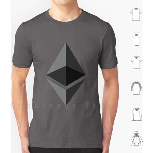 Ethereum Logo T Shirt Cotton Men DIY Print Ethereum Cryptocurrency Crypto Ether Blockchain Bitcoin Eth Coin Smart