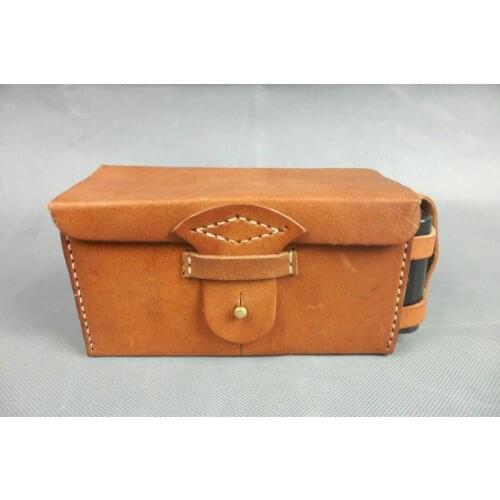 WW2 WWII JAPANESE ARISAKA TYPE 38 LEATHER AMMO POUCH CASE AND OIL BOTTLE MILITARY GIFT Military collect