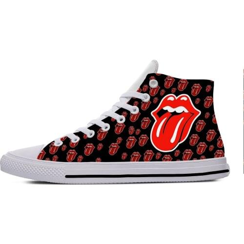 Hot Stones Metal Rock Band Music Rolling The Fashion Funny Casual Cloth Shoes Breathable Lightweight 3D Print Men Women Sneakers