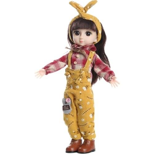 Fashion 32cm BJD Doll Toys With Accessories Clothes Shoes Figure 22 Movable Joints Body Dolls Toy For Girls Gift