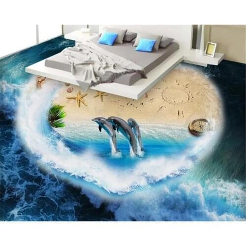 Beibehang wall papers home decor Super fashion seductive personality decorative stereo waterproof pvc wallpaper marine 3D floor