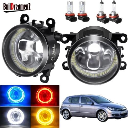 Angel Eye Fog Light Assembly For Opel Astra G H 1998-2010 Car H11 Front Bumper Fog Lamp with Halo Ring DRL 20W 12V