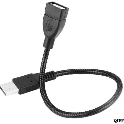 Drop Ship&Wholesale Flexible Metal USB 2.0 Male To Female Data Power Cord Stand Extension Cable 30CM APR29