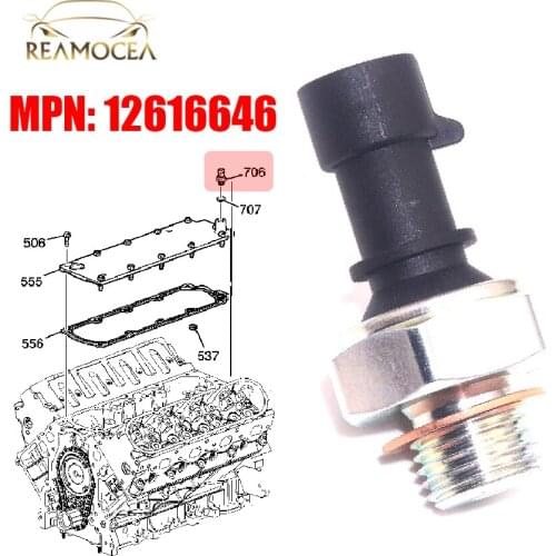 Reamocea 3 Pin Oil Pressure Sensor Sender Switch 12616646 Fit For Buick Chevy Chevrolet Trailblazer Tahoe GMC Envoy Yukon Isuzu