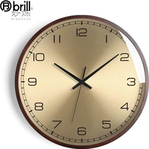 Nordic Luxury Large Wall Clock Wood Living Room Gold Clocks Wall Home Decor Bedroom Office Decoration Modern Horloge Reloj Pared