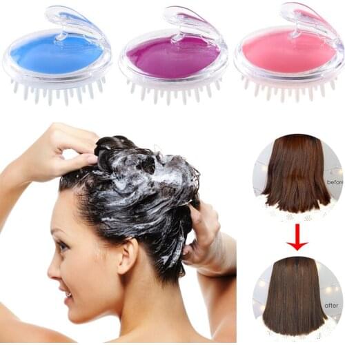 Silicone Massager Scalp Brush for Adults Kids Hair Shower Shmampoo Wet and Dry Cleaning Care Removable Tool Healthy for Hair