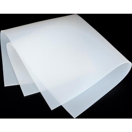 Silicone Rubber Sheet 500x500mm Clear Translucent Plate Mat High Temperature Resistance 100% Virgin Silikon Rubber Pad
