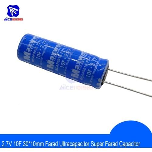 Super Capacitor 2.7V 10F 30*10mm Low ESR High Frequency Super Farad Capacitor 2.7V10F 30x10mm for Car Vehicle Auto Power Supply