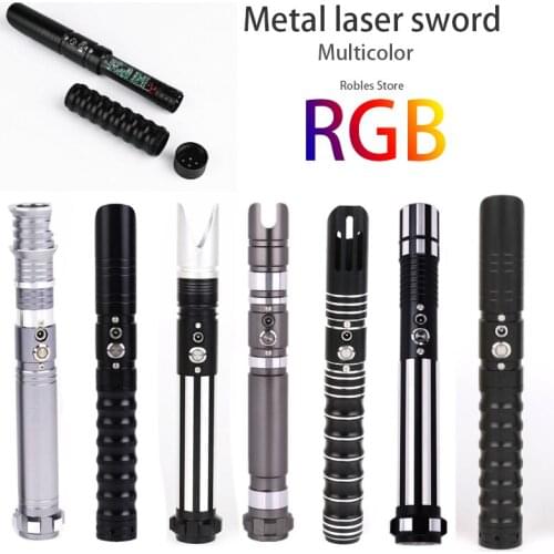 New series lightsaber RGB lightsaber with metal handle and LED light youth toy heavy weapon duel skywalker laser sword