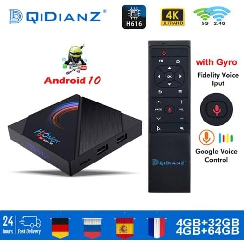 H96 Max H616 Smart TV Box Android 10 4GB RAM 64GB 1080p 4K BT Android Tv Box Set Media Player H96max