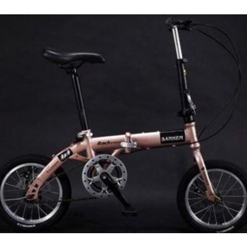 14-inch Foldable Ultra-lightweight Kids Bike Children Variable Speed Dual Brake Folding Bicycle For Student