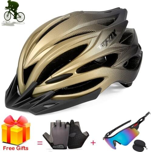 BATFOX Riding Bicycle Helmet Men Women Breathable Ultra-light Mountain Bike Safety Cap Integrally-molded Mtb Helmet Sunglasses