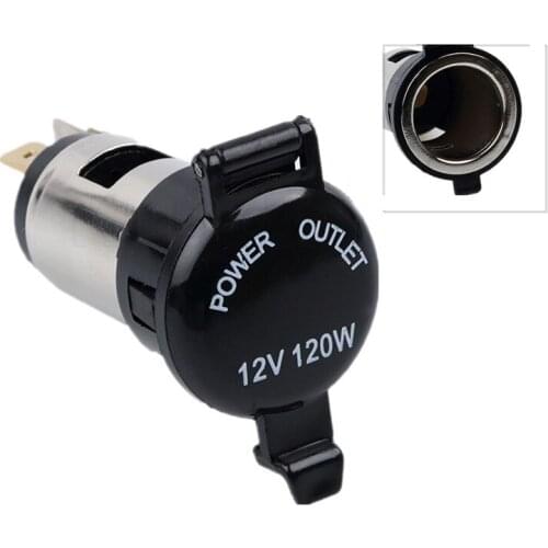 Waterproof Car Auto Motorcycle Cigarette Lighter Power Plug Socket 12V 120W For Universal Motorcycles Boats Mowers Tractors Cars