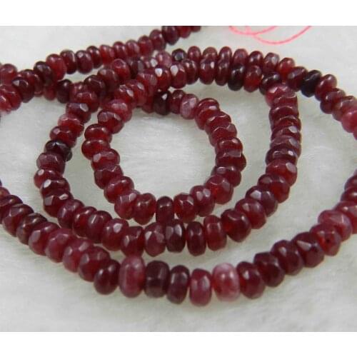 Jewelry 00560 Wholesale 10 strand NEW 2x4mm Natural Red Faceted Beads 15inch