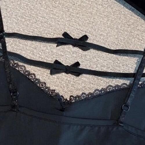 066C Women Sexy Wrapped Chest Bow Bralette Camisole Double Bandage Push Up Slim Crop Top Lace Trim Backless Bustier Underwear