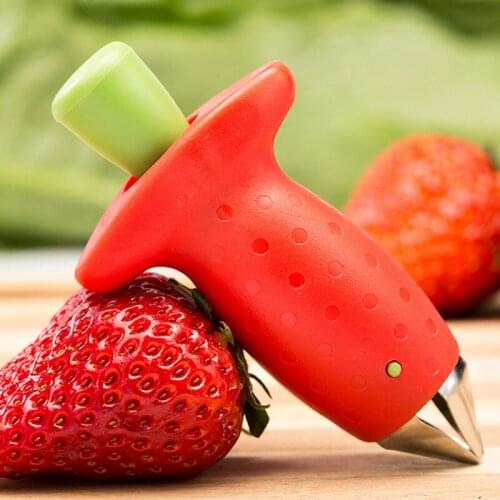 1Pc Strawberry Huller Corers Metal Tomato Stalks Stainless Steel Fruit Leaf Stem Remover Gadget Kitchen Tools