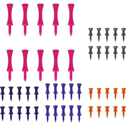 10pcs/Pack Plastic Golf Tees Golf Nail Limit Pin 31/ 37/ 43/ 57/ 70mm Golf Practice Training Accessories