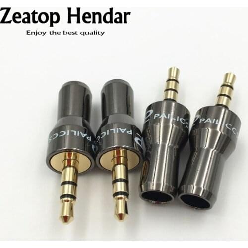 100Pcs Pailiccs 3.5 mm 3 4 Pole Male Audio Jack Repair Headphone Earphone Plug DIY Soldering Connector for 6mm Cable