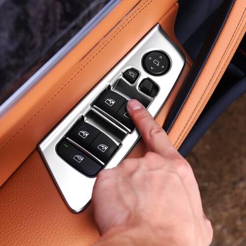 ABS Plastic For BMW 5 Series G30 2017 2018 Car Door and window glass lifting switch cover trim Interior accessories styling