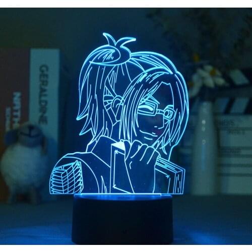 Anime 3d Light for Attack on Titan Hange Zoe Figure Night Lamp for Home Decor Kids Gift Manga Attack on Titan Table Lamp