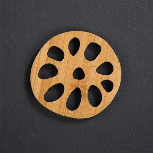 Bamboo Coaster Pad Coffee Milk Tea Cup Mat Heat-insulated Placemats Home Decoration