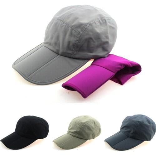 Folding Sun Baseball Cap Quick Dry Visor Cap Outdoor Fishing Hat Men Women Sports Baseball Cap Brand Fishing Hat Men Sports