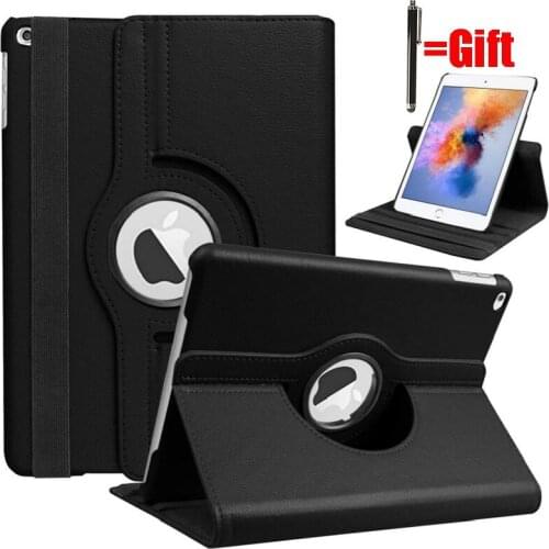 For iPad Mini Case 360 Degree Rotating Flip Leather Case Cover For iPad Mini case 1 2 3 Stand Case Smart Tablet Cover Sleep Wake