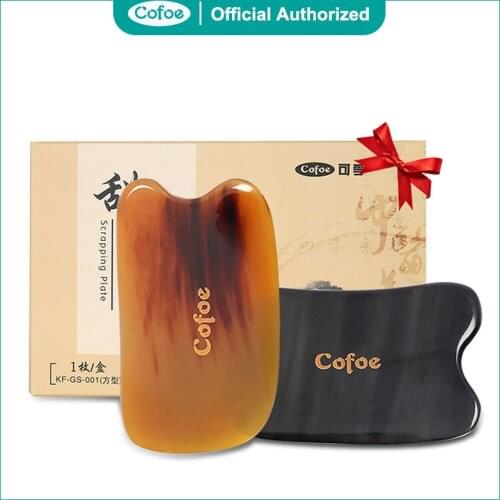 Cofoe Gua sha Board Scraping Plate Guasha Massage Tool SPA OX Horn Chinese Traditional Body Massager Acupuncture Scraper 2019