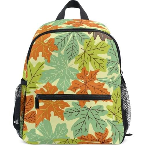 Autumn Leaves Children School Bags Boys Girls kids Orthopedic Backpack schoolbag Waterproof Backpacks primary school back pack