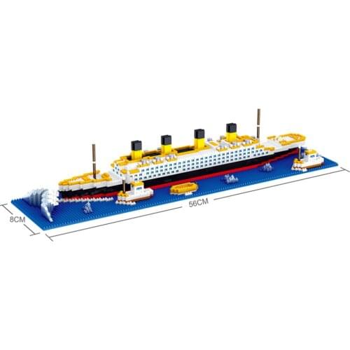 Lezi8026 Expert Cruise Liner Speed Boat Modular Bricks Sea Travel Ideas Moc Bricks Model Building Blocks Titanic 2338Pcs