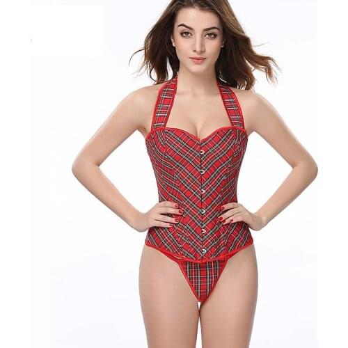 Corset Top Blouse Red Lattice Waist Slimming Fish Boned Corset for Women Outfit Corset Top Bustier Cincher Underbust Corset