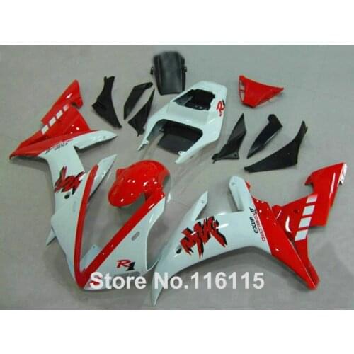 Injection molding Customize fairings set for YAMAHA YZF R1 2002 2003 red black white ABS plastic Fairing kit YZF-R1 02 03 QH79
