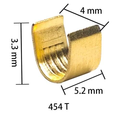 50/100 piece 454T 454 series copper crimping buckle, cold press joint, wire terminal connector, cable lug Sertir0.5-2 copper