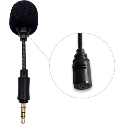 Mini Microphone with 3-Pin 3.5mm Plug for Recording/Live Stream Compatible with Sound Card & Computer